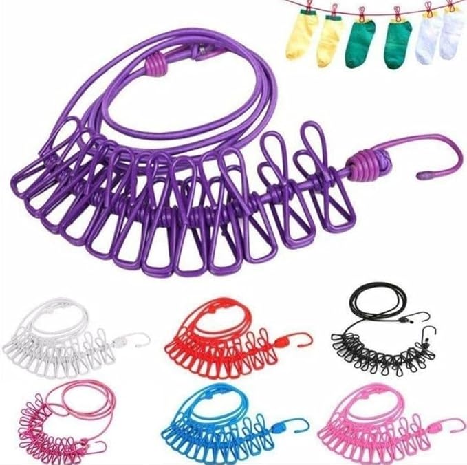 Evorlix™ Cloth Drying Rope with Hooks